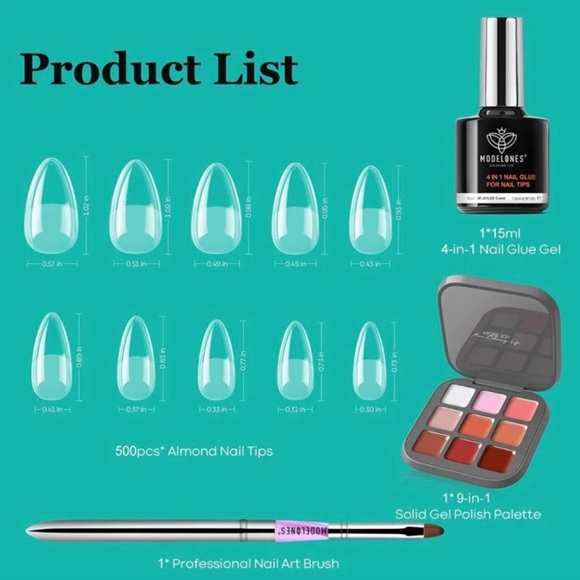 Nail Tips and Glue Gel Nail Kit- 15ml 4 In 1 Nail Gel - Picture 4 of 8